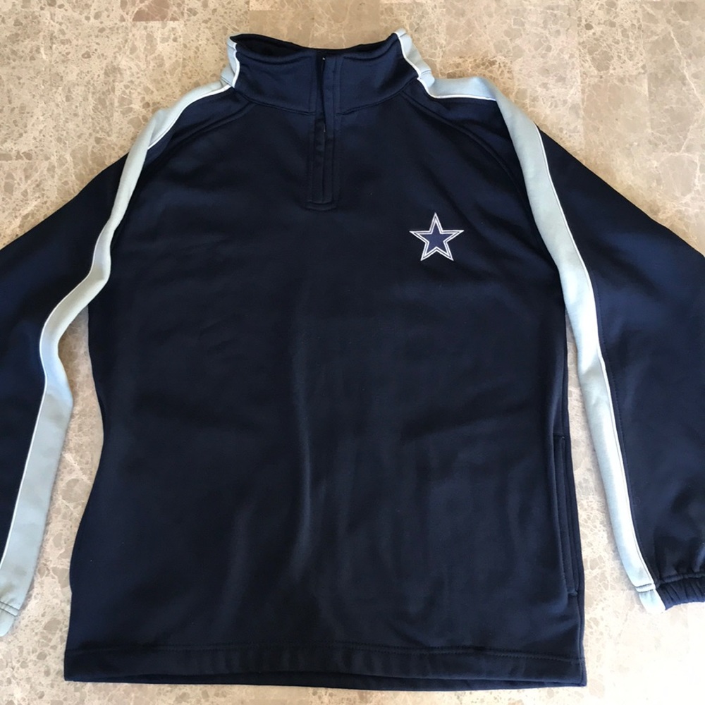 Dallas Cowboys 1/4 Zip Up Sweater Jacket Size M